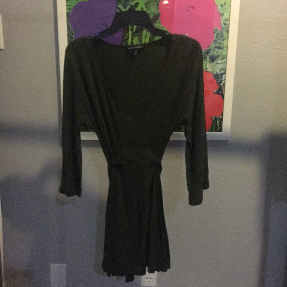 Banana Republic Army Green Tie Back Tunic